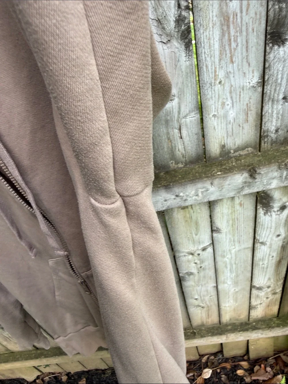 Alo Yoga Everyday Full Zip Hoodie Gravel tan sand M